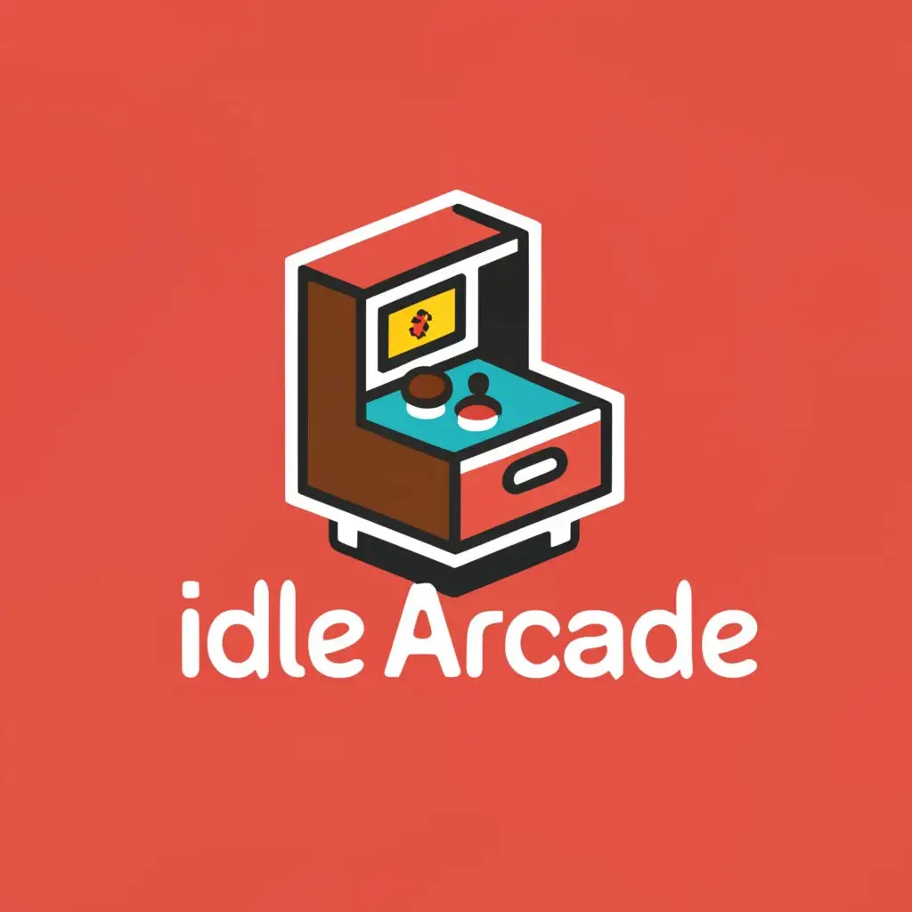 a logo design,with the text "Idle Arcade", main symbol:Arcade video game,Minimalistic,be used in Internet industry,clear background