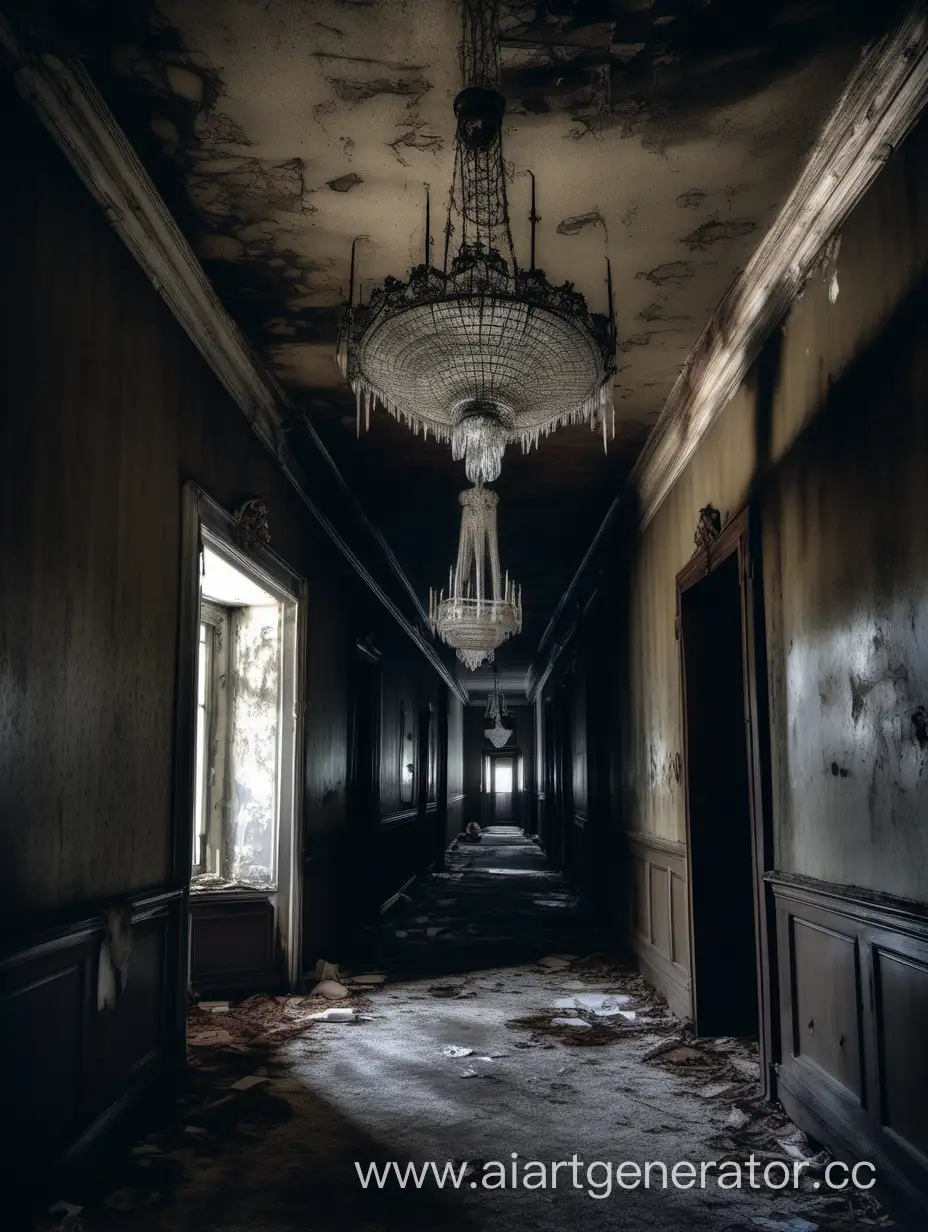 Eerie-Abandoned-Estate-Corridor-with-Haunting-Ghosts-and-Tattered-Walls