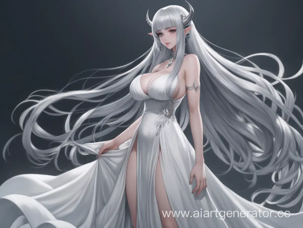 Ethereal-SilverHaired-Girl-and-Elegant-Demon-in-White-Dress
