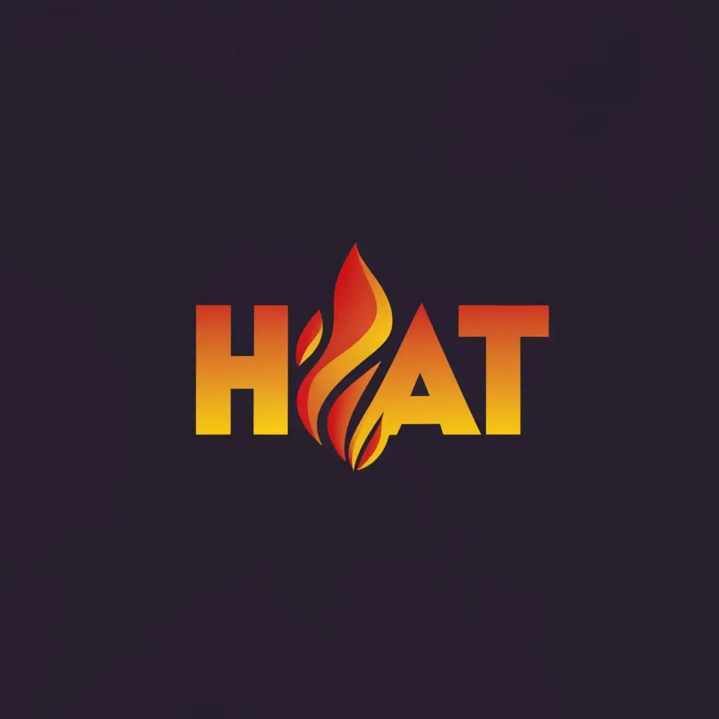 a logo design,with the text "HEAT", main symbol:fire,Moderate,clear background