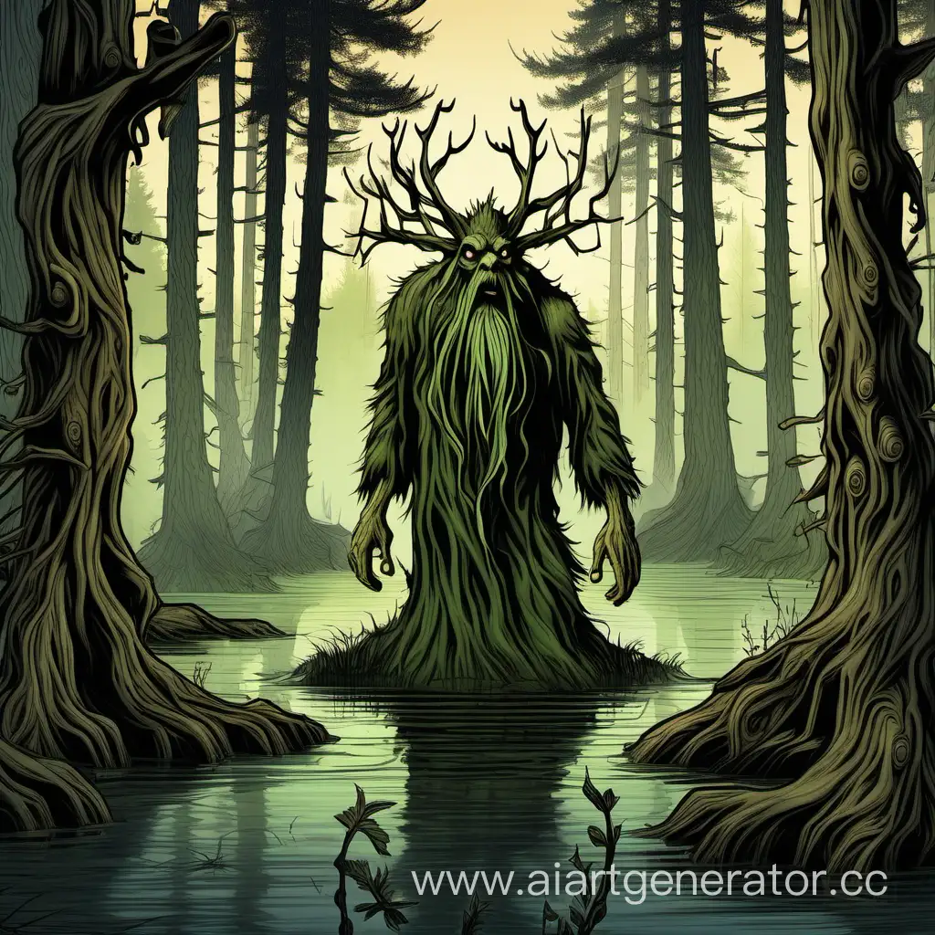 Mysterious-Leshy-Emerges-in-Pine-Tree-Swamp