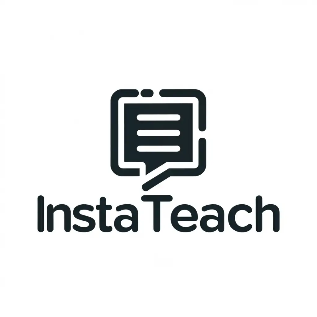 a logo design,with the text "Insta Teach", main symbol:blackboard,Minimalistic,be used in Technology industry,clear background
