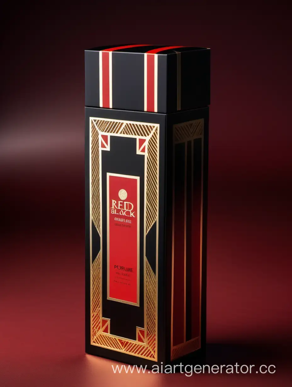 Luxury-Red-and-Black-Perfume-Packaging-Box-with-Gold-Decorative-Borders
