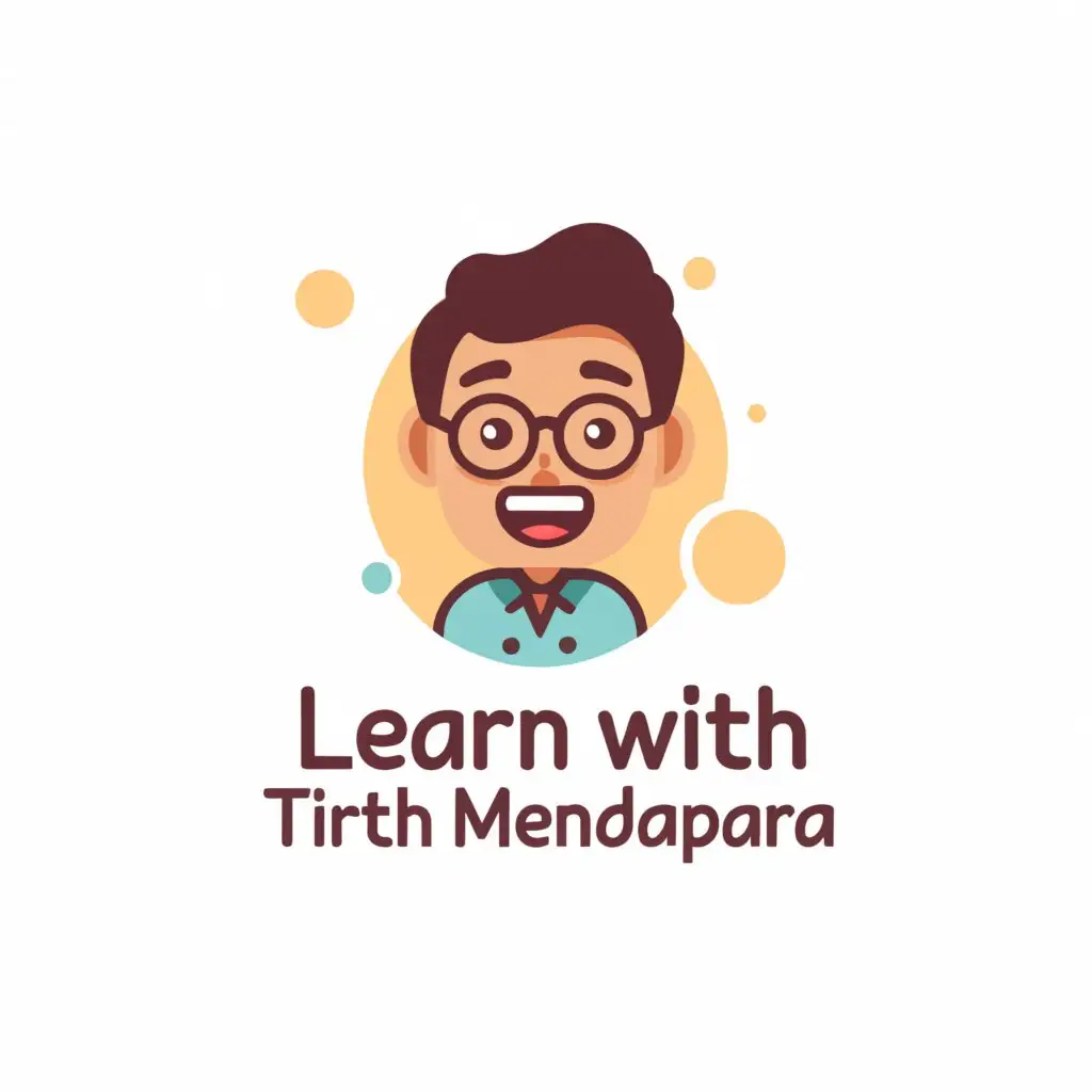 a logo design,with the text "Learn With Tirth Mendapara", main symbol:Tirth MEndapara,Moderate,be used in Education industry,clear background