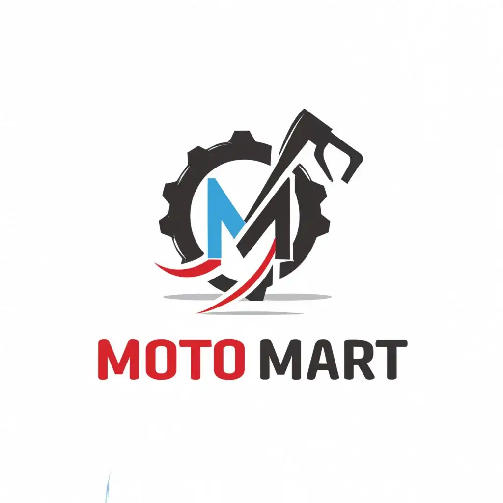 a logo design,with the text "Moto Mart", main symbol:M,complex,be used in Automotive industry,clear background
