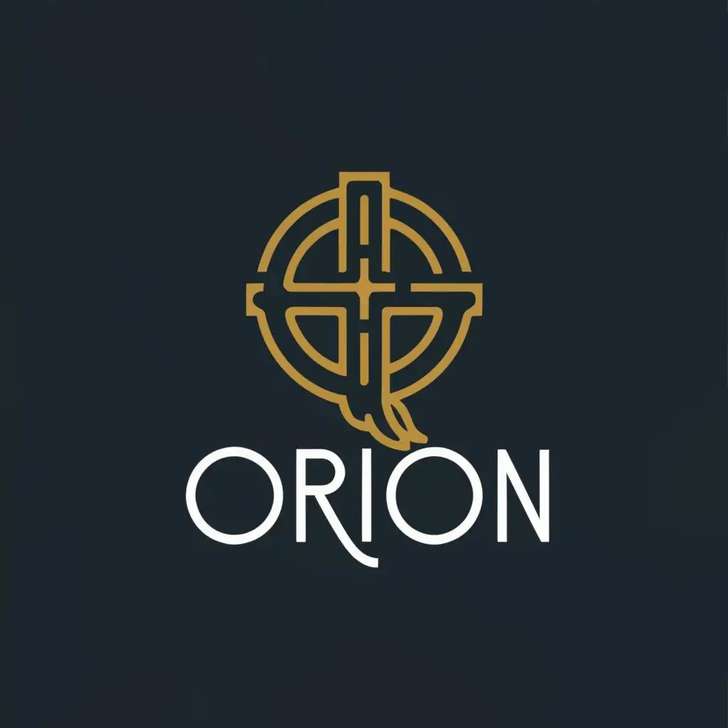logo, cross, with the text "ORION", typography, be used in Religious industry