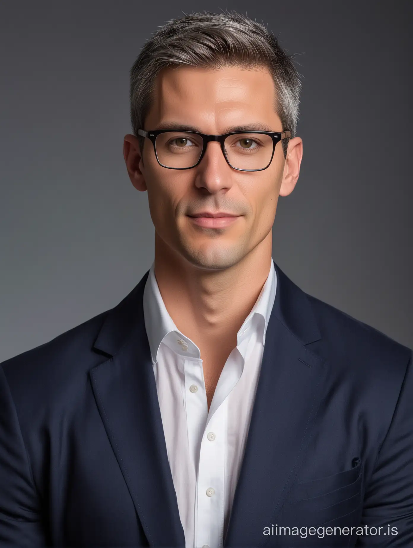 Confident-Middleaged-Businessman-in-Navy-Blazer-and-Glasses-Portrait