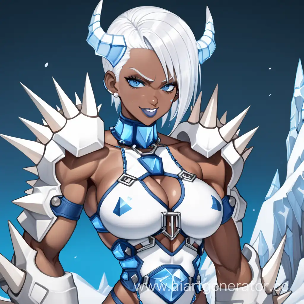 Ice-Warrior-Woman-with-Muscular-Build-and-Blue-Accents