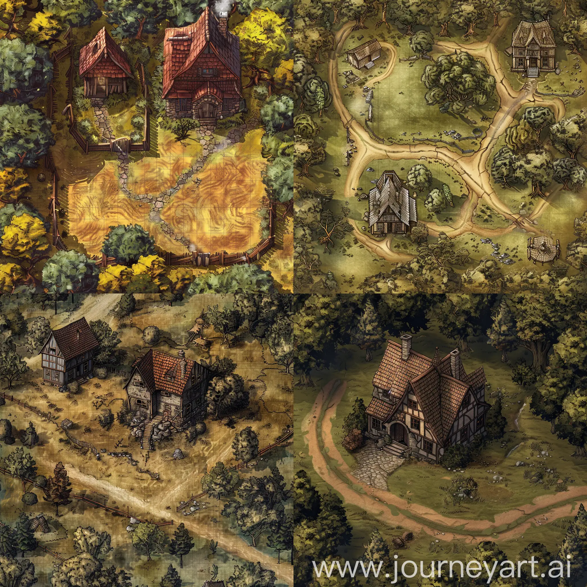Fantasy-Dungeons-Dragons-Battle-Map-Enchanted-Old-House-Amidst-Lush-Fields