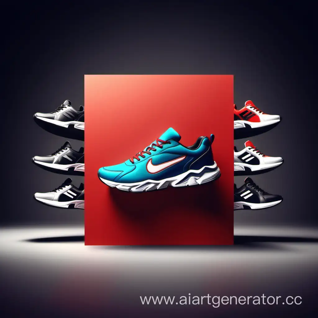 Dynamic-Logo-in-a-Sneaker-Store-Setting-with-Contrasting-Colors