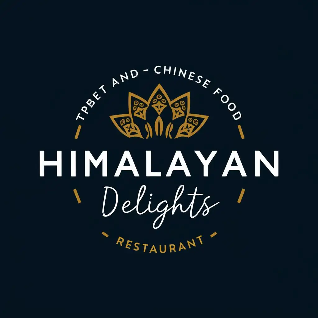 logo, Tibetan and Chinese food, with the text "himalayan delights", typography, be used in Restaurant industry