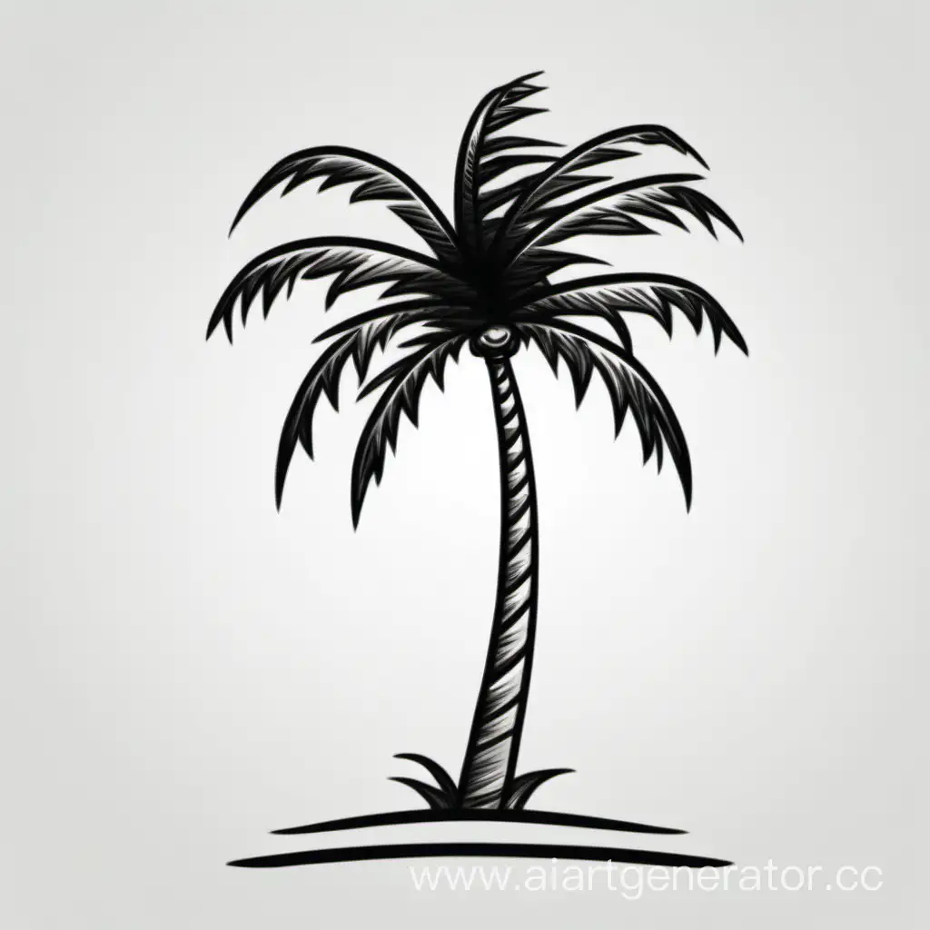Tropical-Elegance-Exquisite-Palm-Tree-Illustration-with-Transparent-Background
