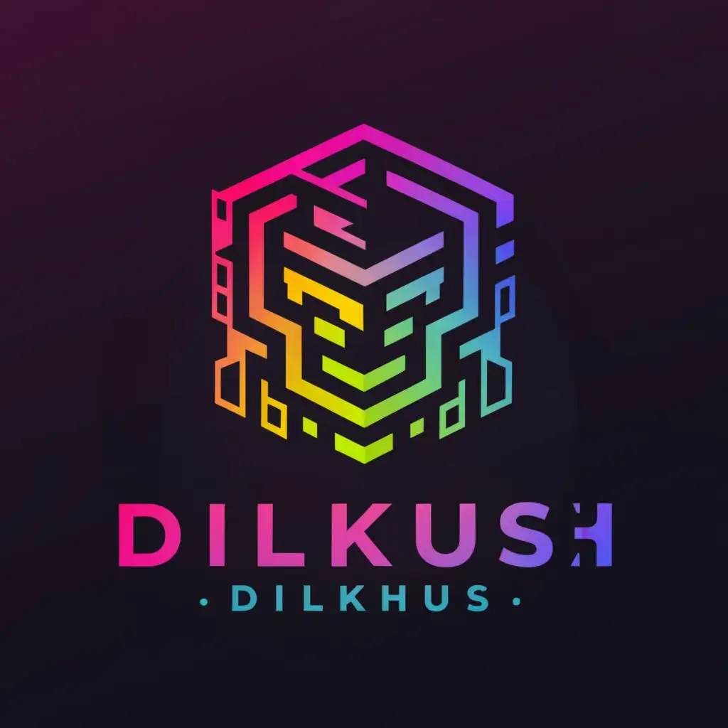 a logo design,with the text "DJDC DILKHUSH", main symbol:GAMER,complex,be used in Technology industry,clear background