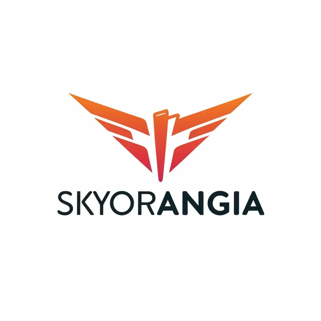 a logo design,with the text "skyorangia", main symbol:Innovative Logo for Brand Recognition,Moderate,clear background