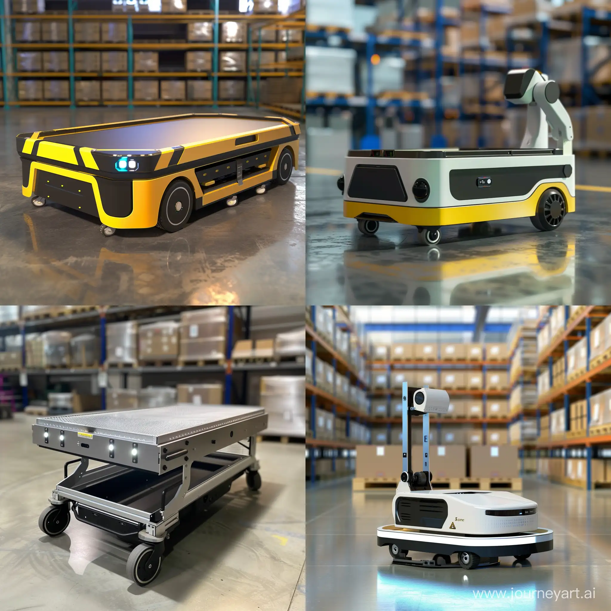 autonomous robot cart unloaded state for loading warehouse