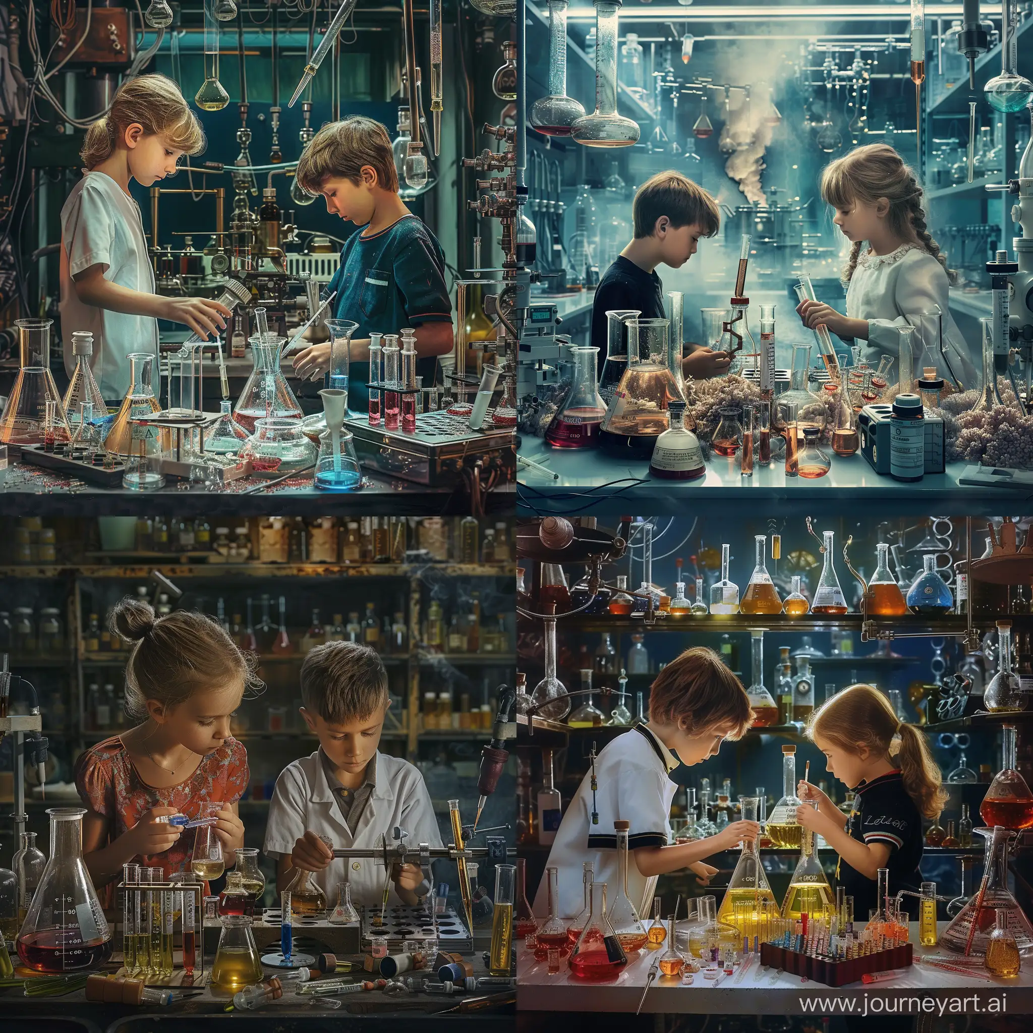 Curious-Kids-Conducting-Chemical-Experiments-in-HighResolution-Laboratory-Scene