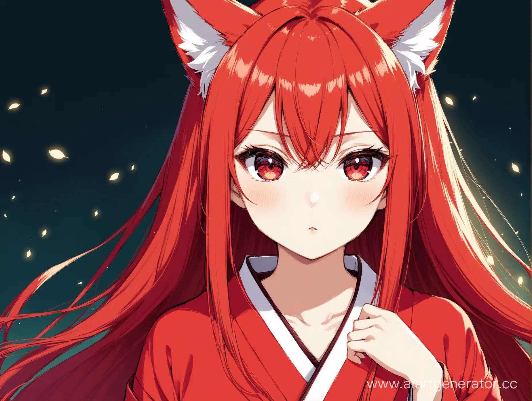 Elegant-Fox-Lady-in-Red-Kimono-Japanese-Inspired-AI-Art