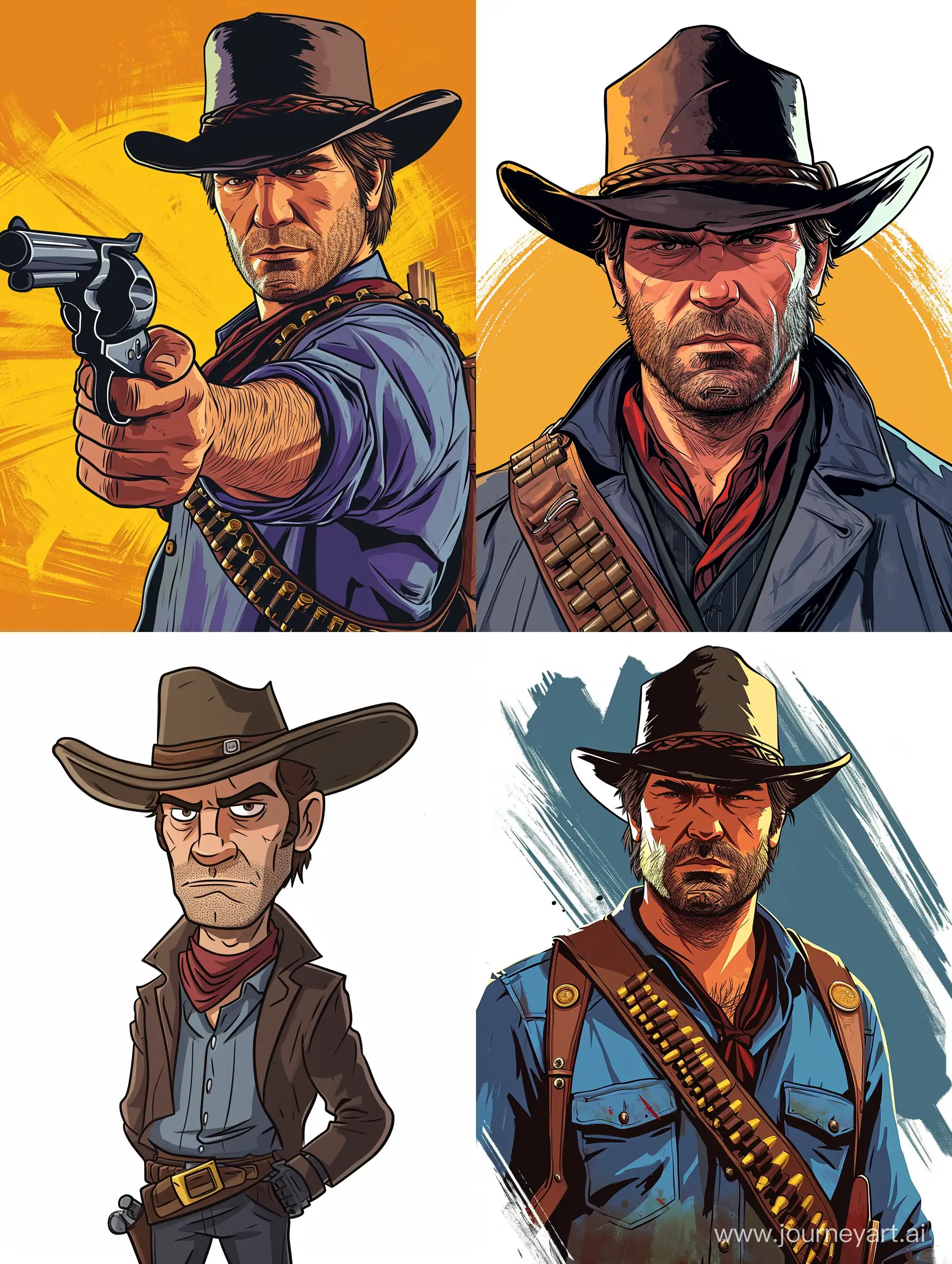 Arthur-Morgan-in-Cartoon-Style-Red-Dead-Redemption-2-Character-Portrait