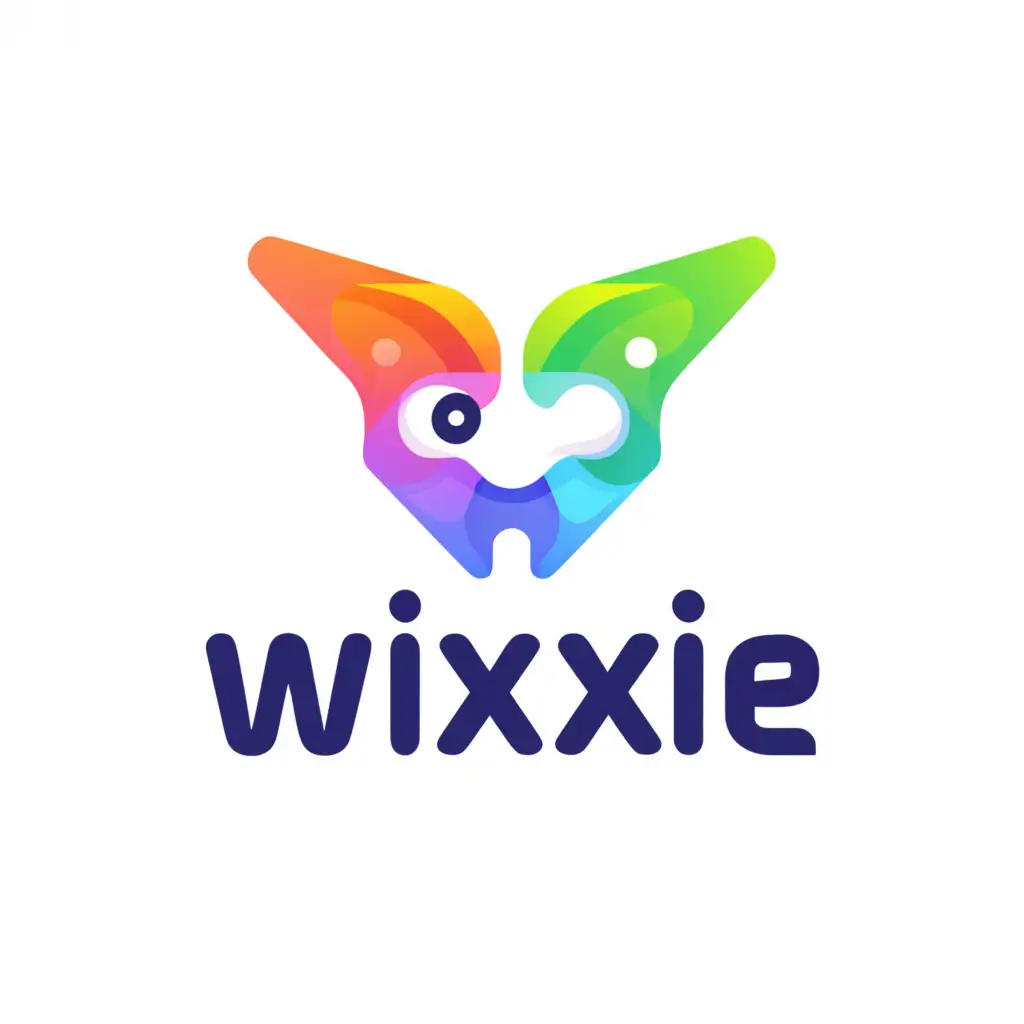 a logo design,with the text "Wixxie", main symbol:Wixxie is a tech startup specializing in mobile app development for children's educational games. The target audience is parents and educators interested in interactive learning experiences for kids aged 4-10. The brand aims to convey innovation, creativity, and fun.,Moderate,be used in Education industry,clear background