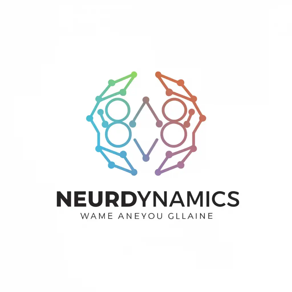 a logo design, with the text 'neurodynamics', main symbol: where biosensing and neurotechnology meet AI and behaviour change, Minimalistic, to be used in Technology industry, with clear background