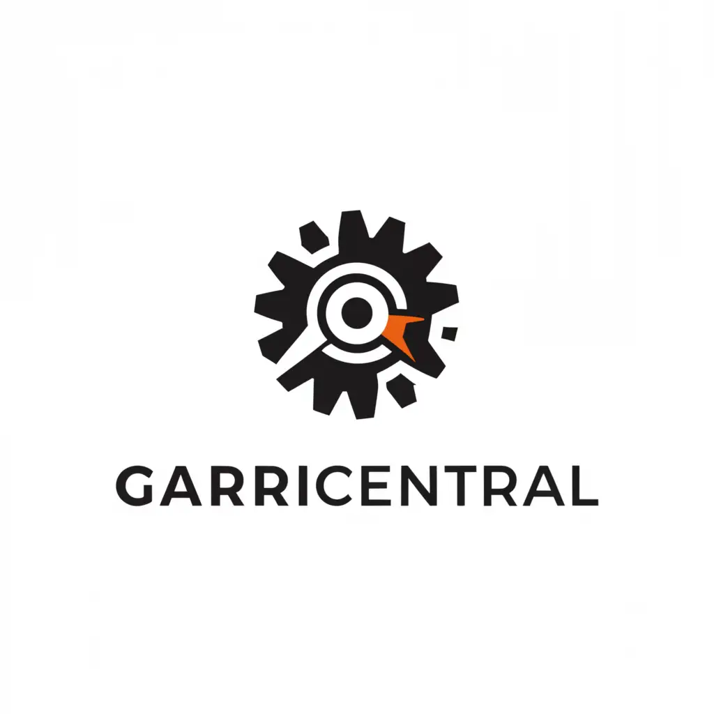 LOGO-Design-For-Garicentral-Gear-Wheel-Symbolizing-Precision-and-Automotive-Excellence