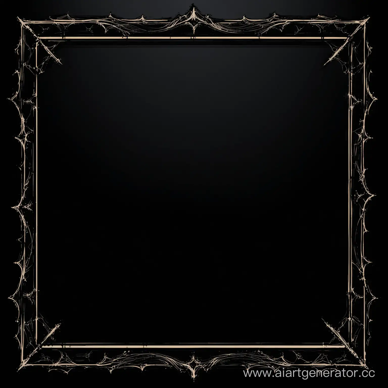 Gothic-Frame-for-Track-Cover-on-Black-Background