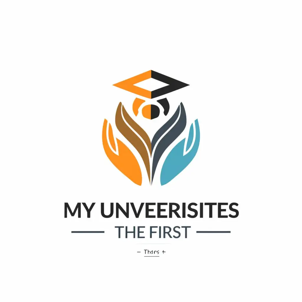 a logo design,with the text "My Universities. The first.", main symbol:person,complex,be used in Education industry,clear background
