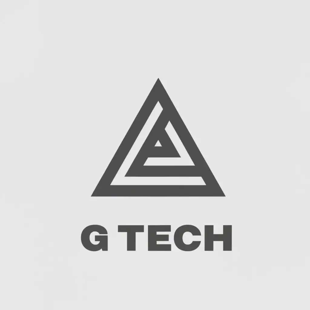 a logo design,with the text "G Tech", main symbol:Triangle,Minimalistic,be used in Technology industry,clear background