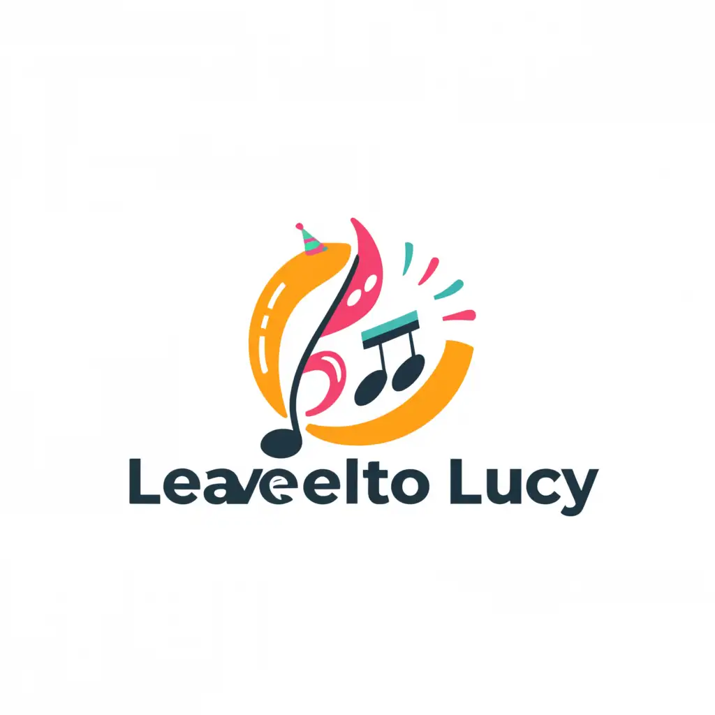 LOGO-Design-For-Leaveitto-Lucy-Vibrant-Party-and-Music-Theme-with-a-Modern-Twist