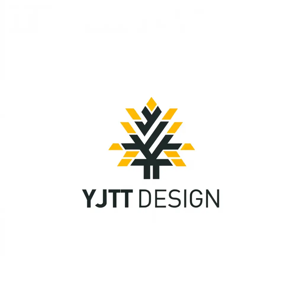 a logo design,with the text "YJTT Design", main symbol:tree,Minimalistic,be used in Construction industry,clear background