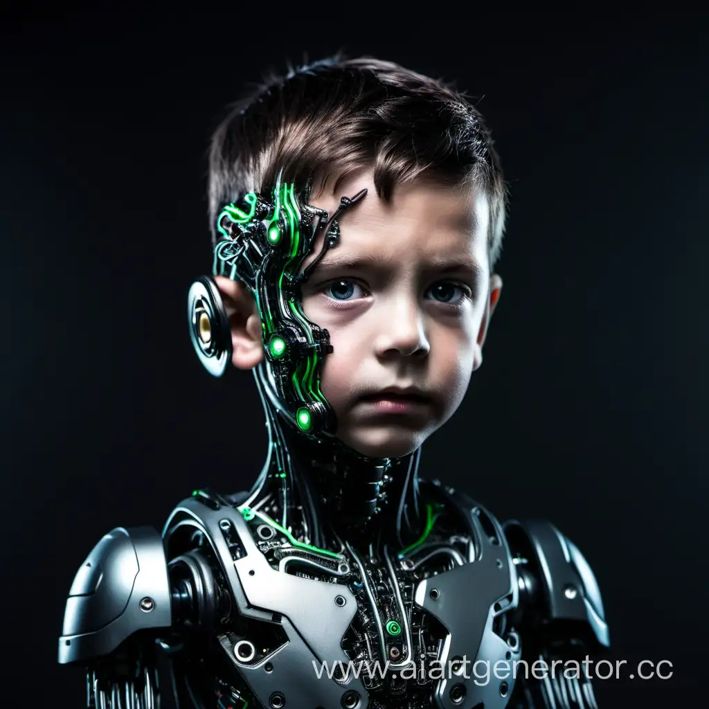 Boy turned into a borg drone