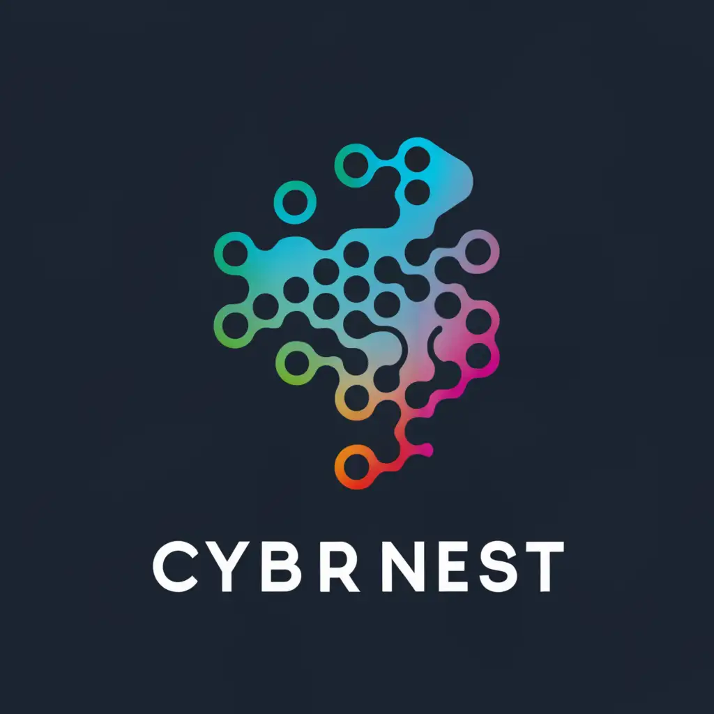 LOGO-Design-For-Cyber-Nest-Futuristic-Growth-Chart-Symbol-on-Clear-Background