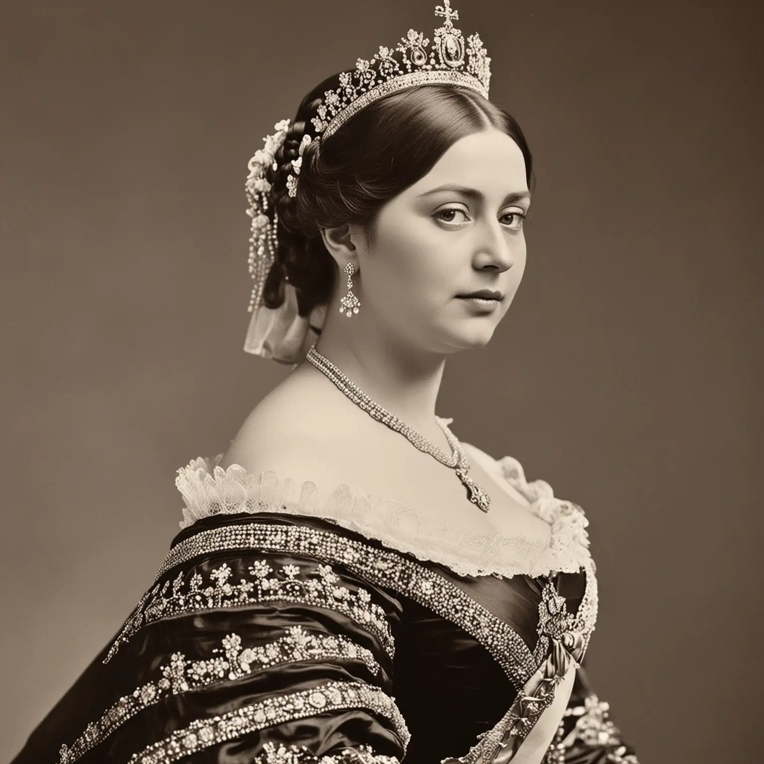 Historical Portrait of Queen Victoria in Royal Attire