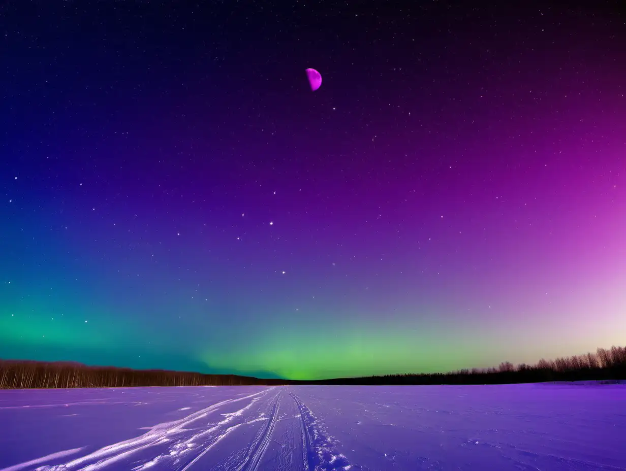 Vibrant Northern Lights Illuminating Night Sky