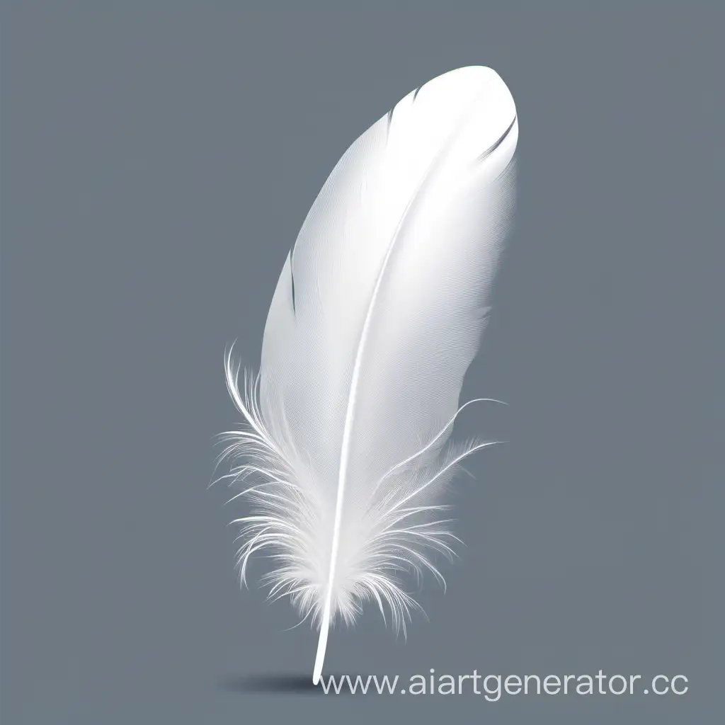 Delicate-White-Feather-Floating-on-Transparent-Background