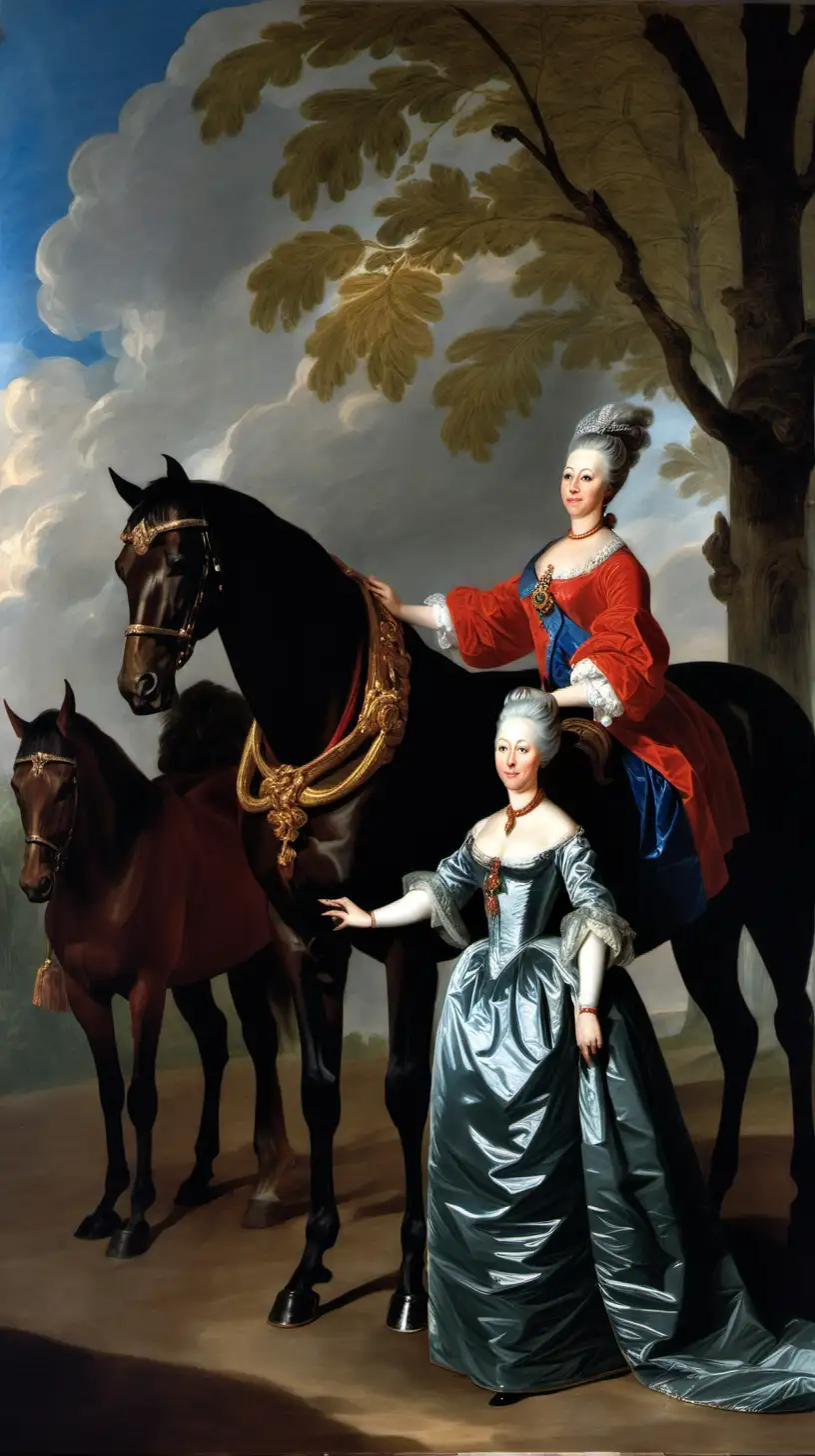 catherine the great with her horses
