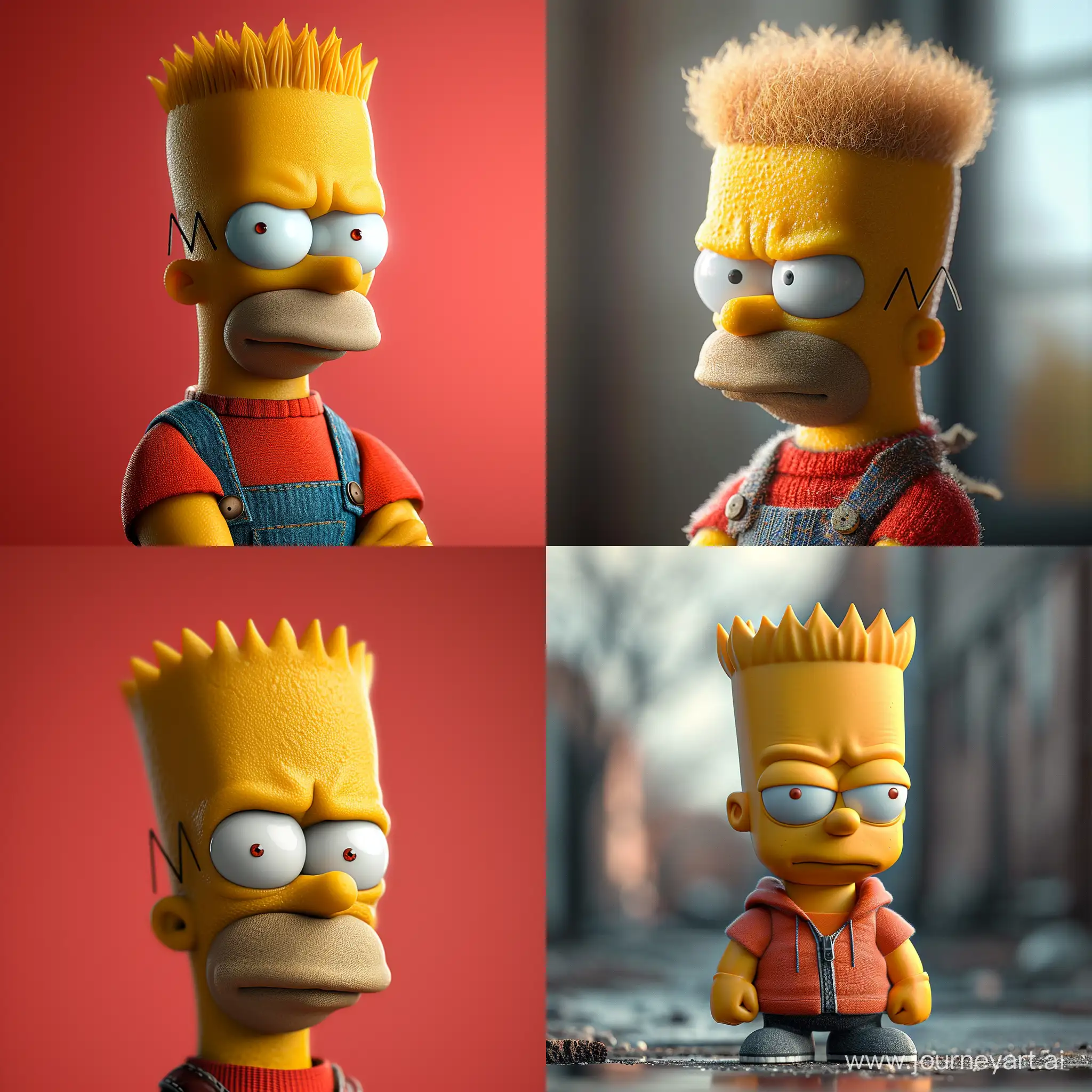 realistic portrait photo of real life Bart Simpson --s 600