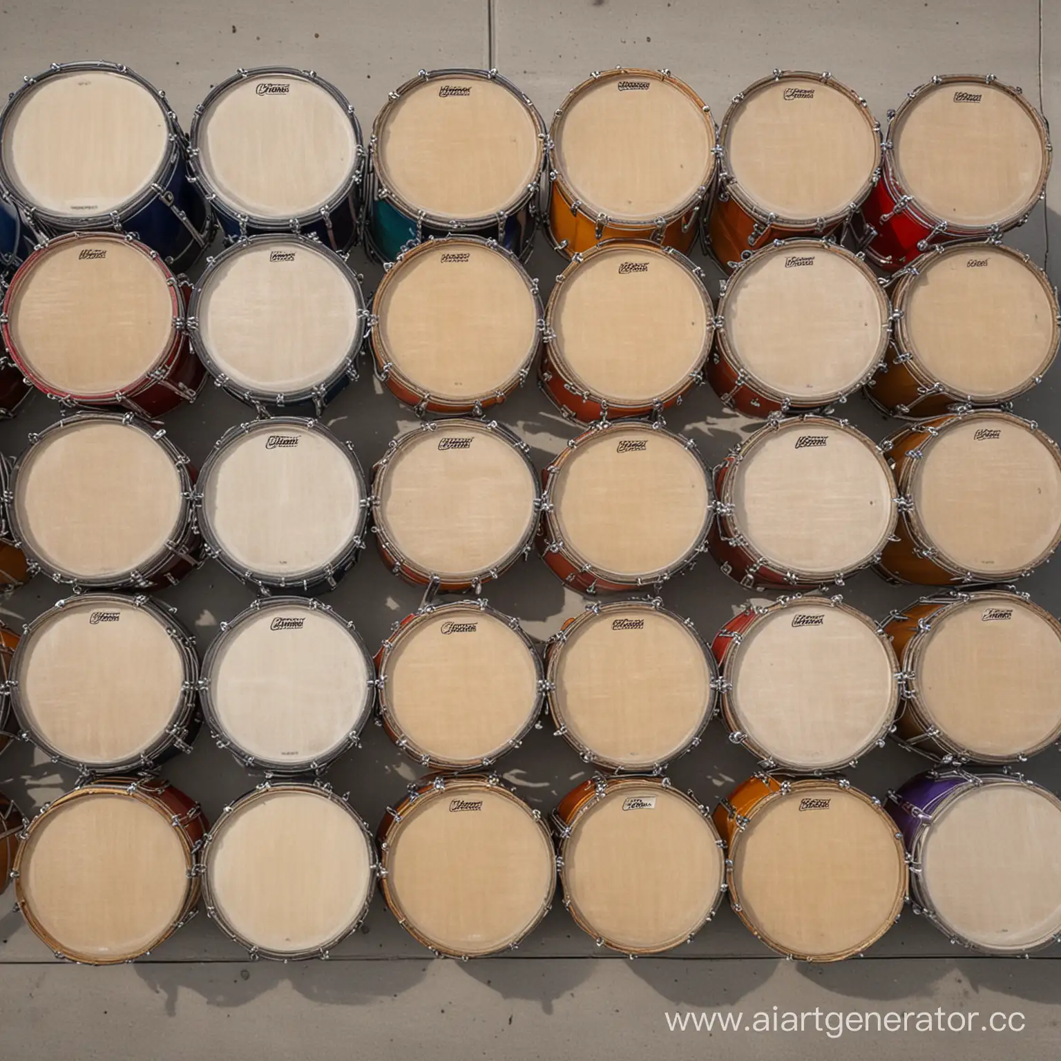 Vibrant-Array-of-Colorful-Drums-for-Musical-Enthusiasts