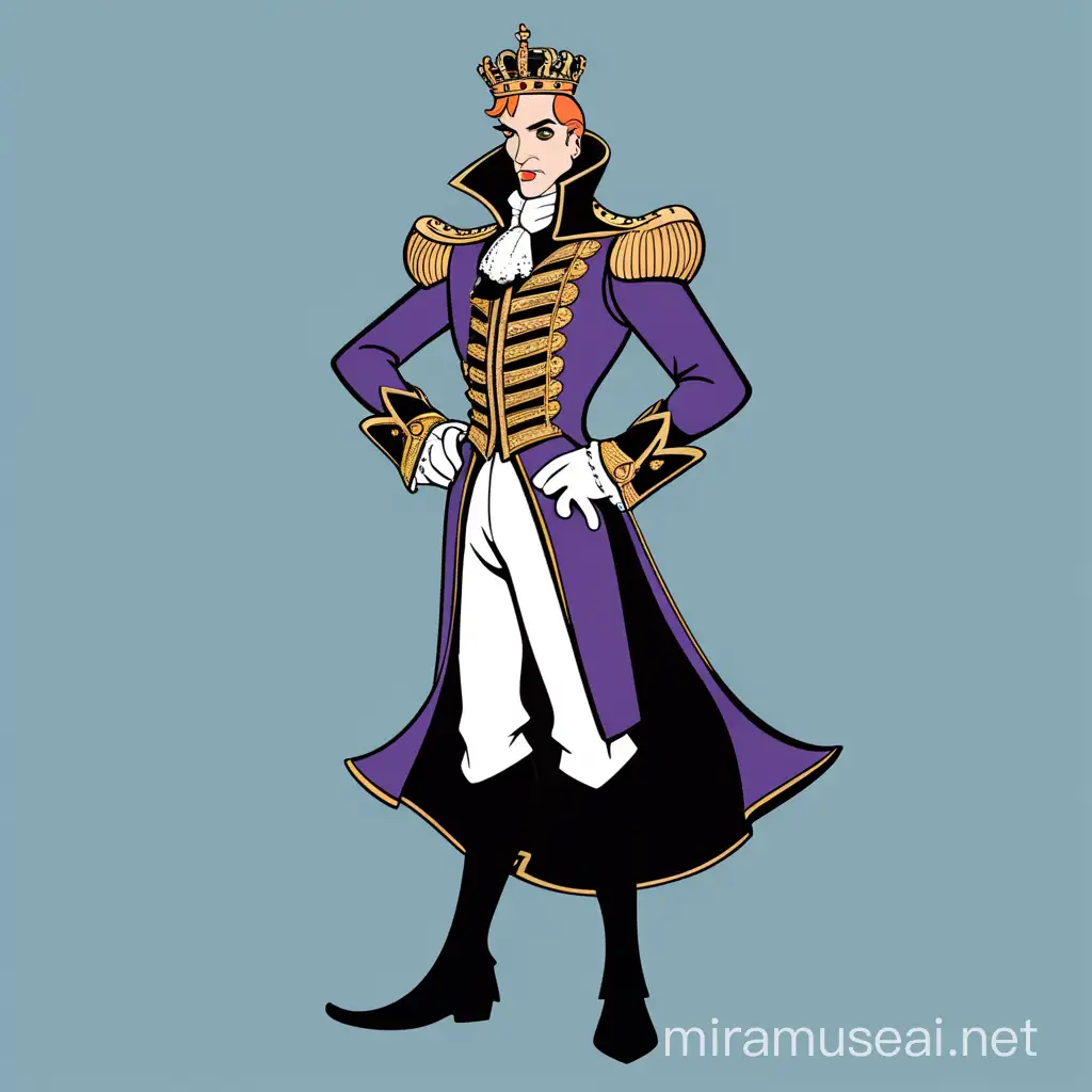 Disneys Prince John Villain King of England Minimalist Vector Art