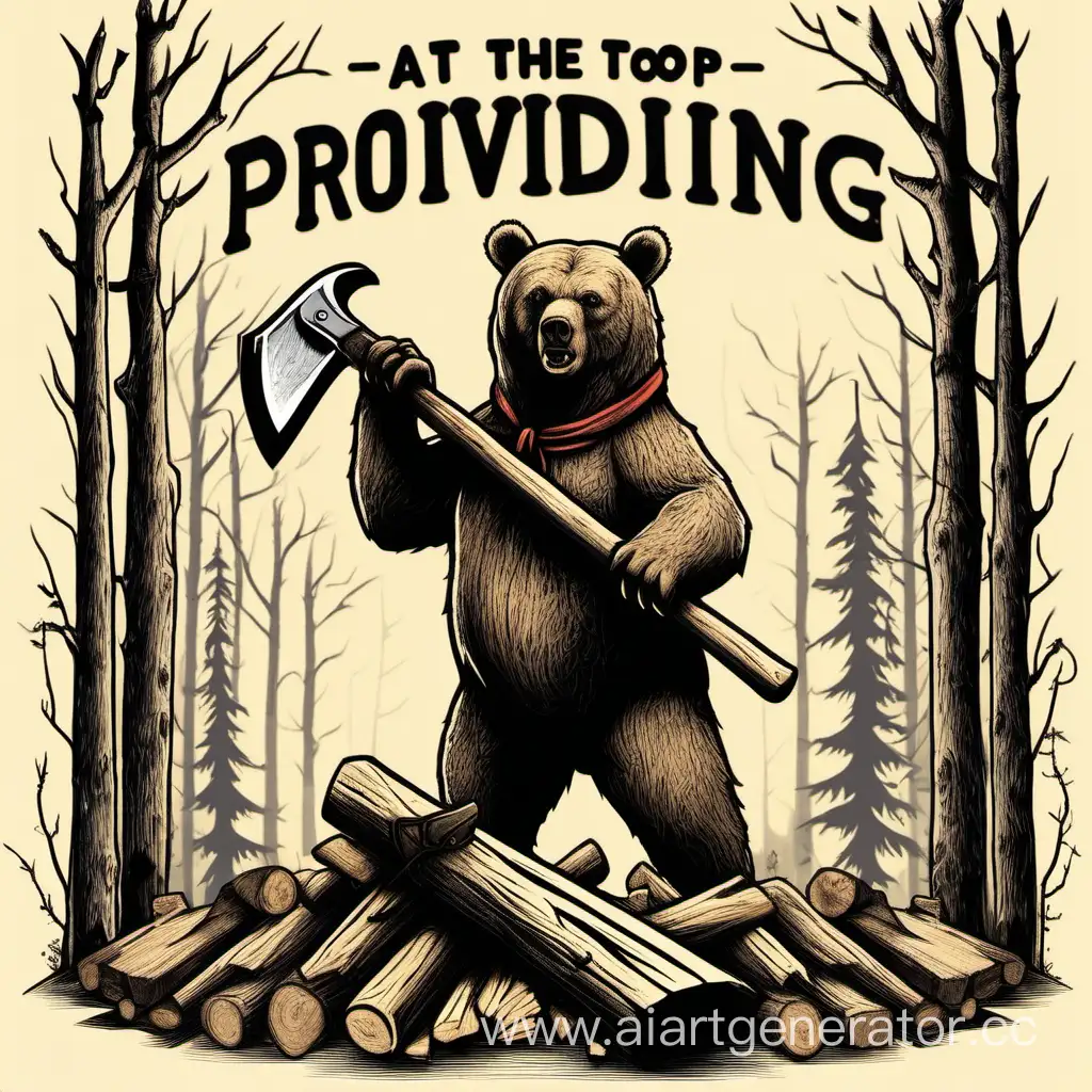 Winter-Preparation-Bear-Chopping-Wood-in-Service-Banner