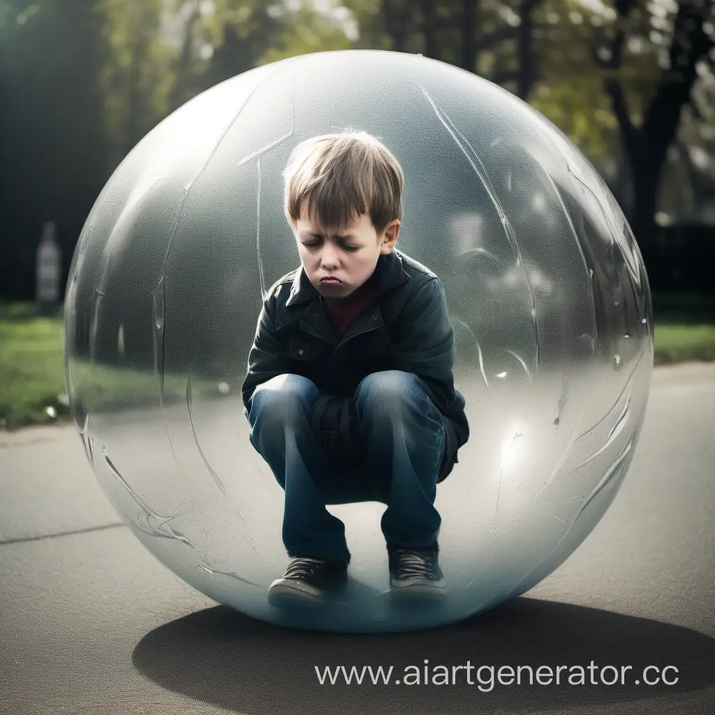 Distressed-Boy-Trapped-Inside-a-Giant-Ball-Seeks-Assistance