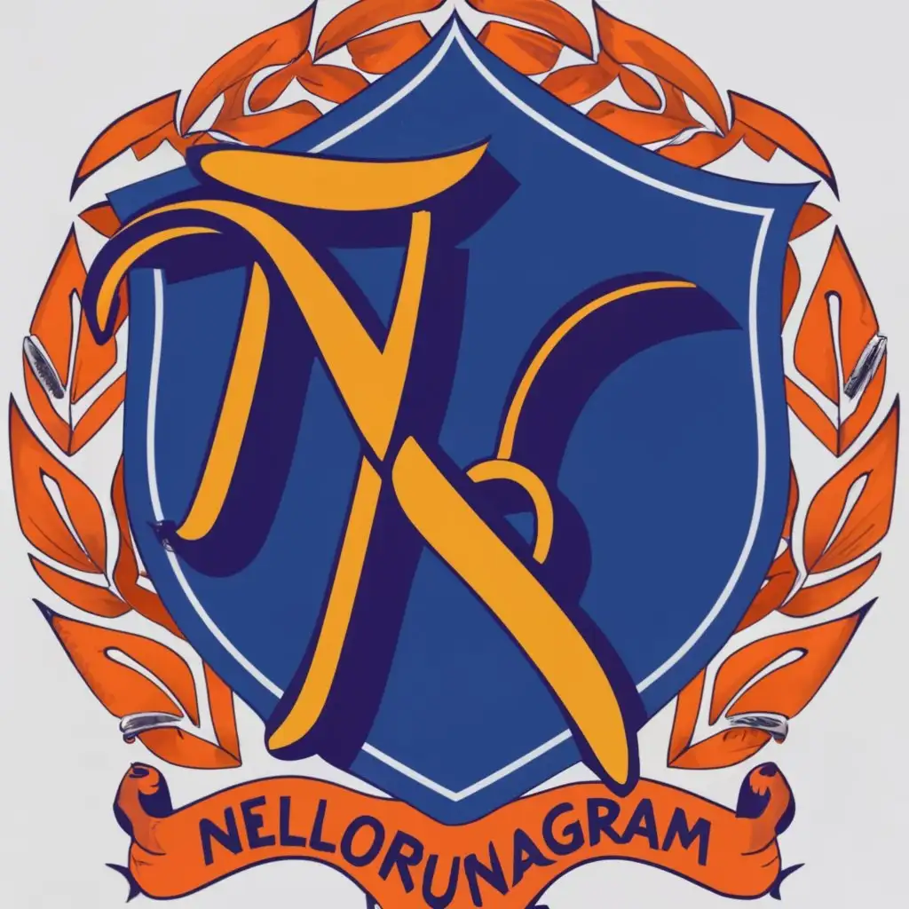 logo, NLN, with the text "Nellorunagaram", typography, be used in Education industry