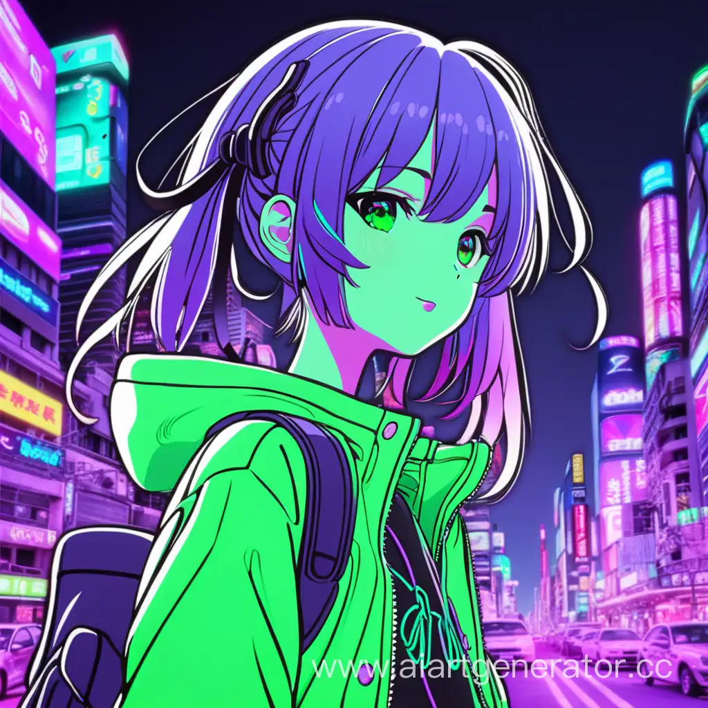 Neon-Anime-Girl-Wallpaper-Vibrant-Purple-and-Green-Colors