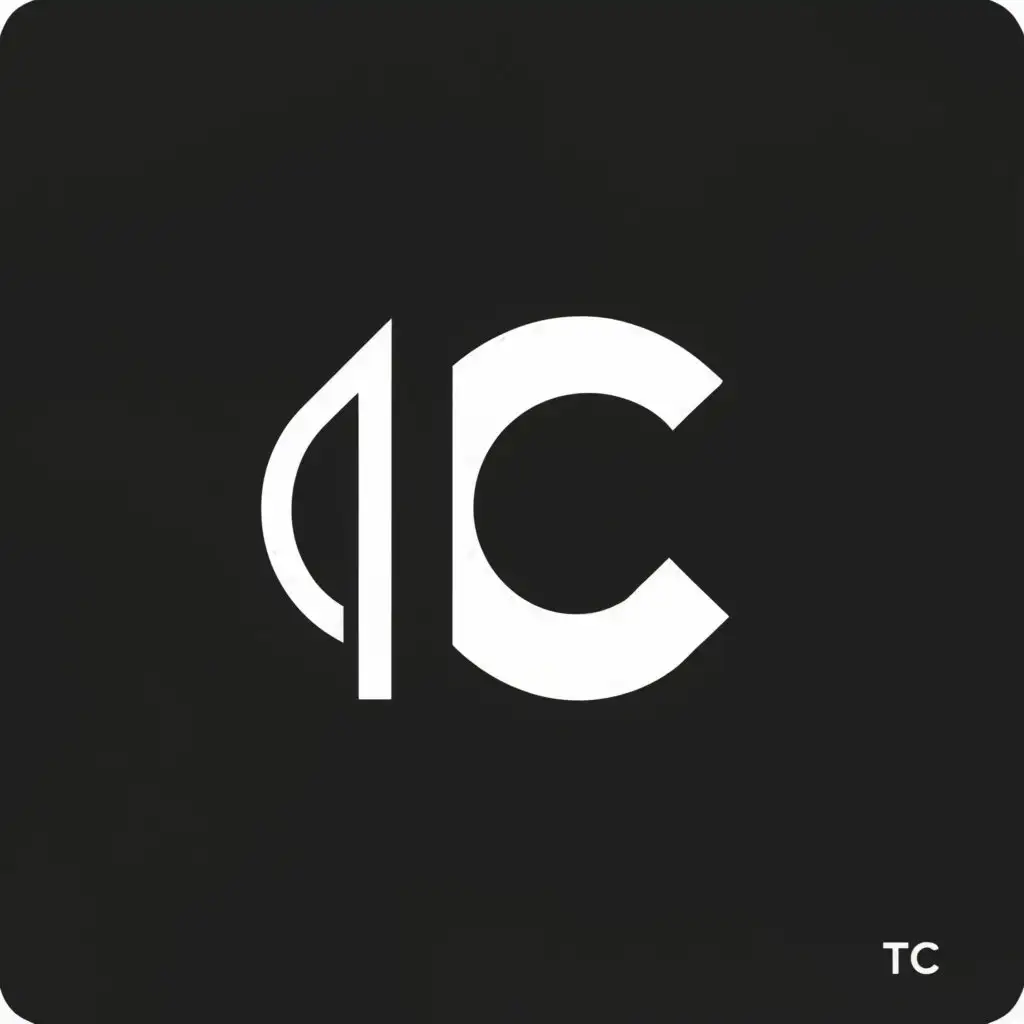 a logo design,with the text "1C", main symbol:The logo of 1C with white letters on a black background,Moderate,clear background