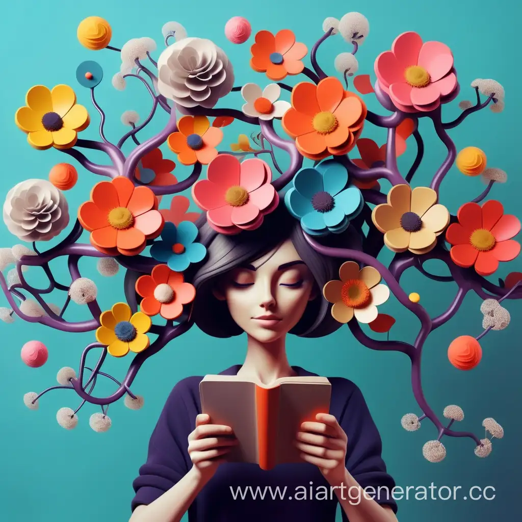 Generate a vibrant and inviting image for an English learning blog. Include elements that symbolize language growth, such as blossoming words, interconnected linguistic nodes, and a subtle representation of cultural diversity.