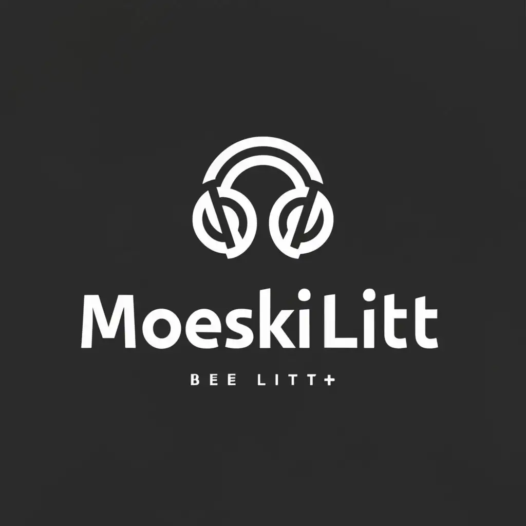 a logo design,with the text "MOESKI BE LITT", main symbol:BEATS,Moderate,be used in Entertainment industry,clear background