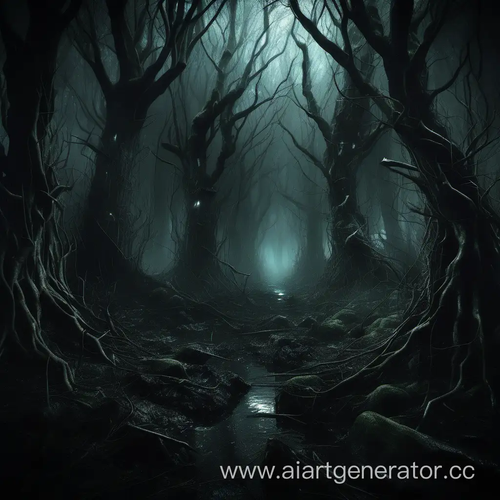 Enigmatic-Dark-Fantasy-Forest-with-Mystical-Creatures