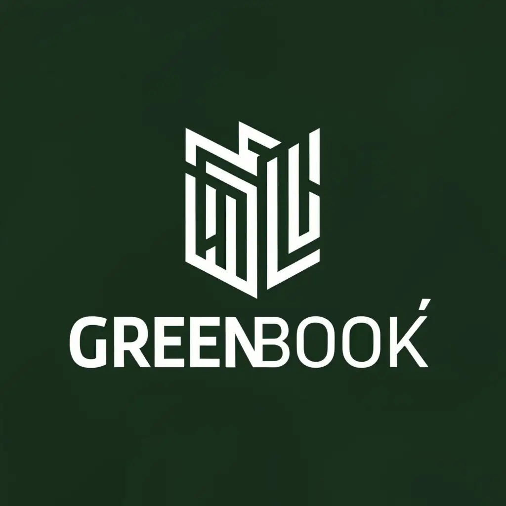 a logo design,with the text "GREEN BOOK", main symbol:DOCUMENT,complex,be used in Finance industry,clear background