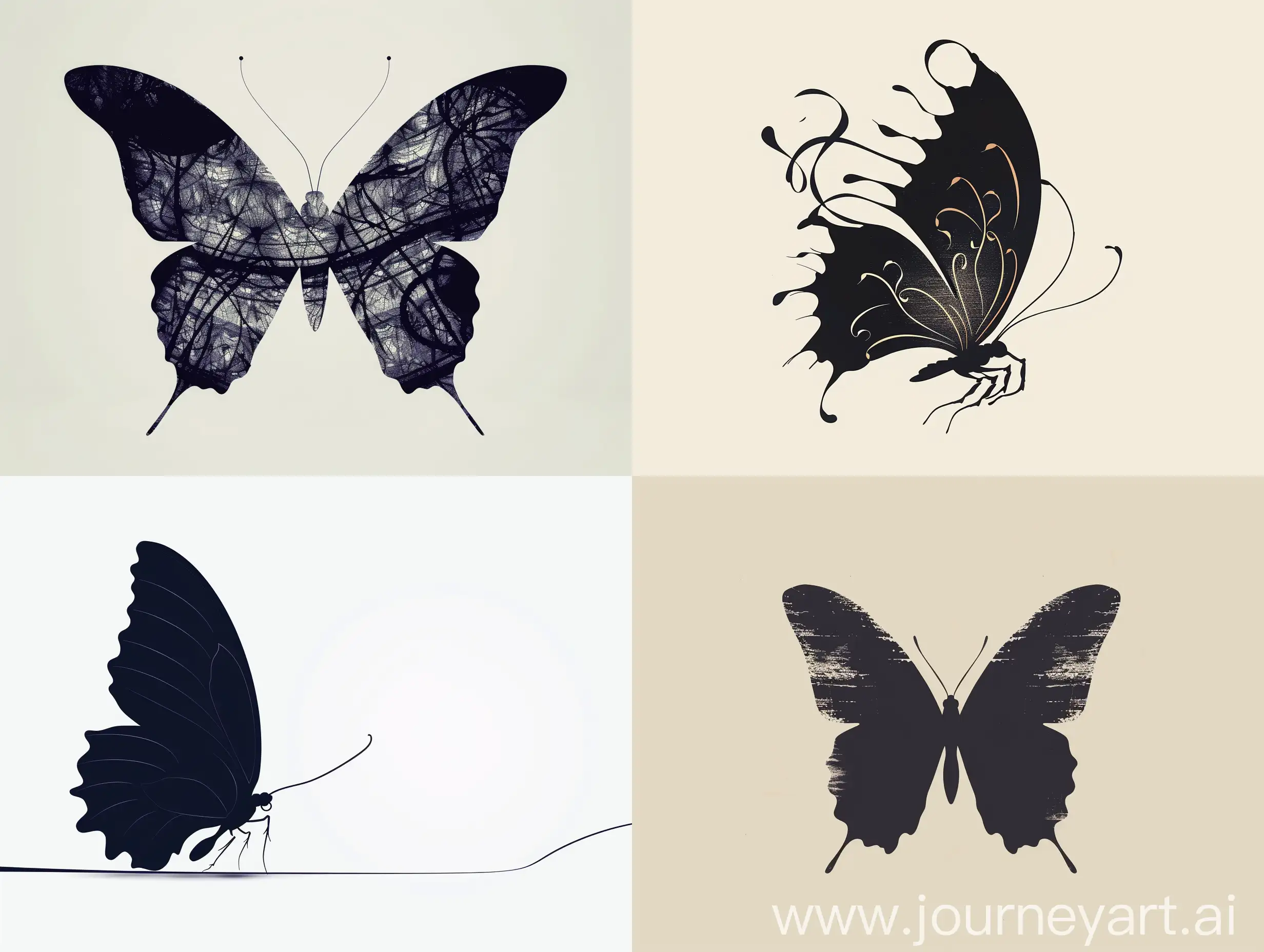 Elegant-Butterfly-Silhouette-Art-Minimalistic-Calligraphic-Design
