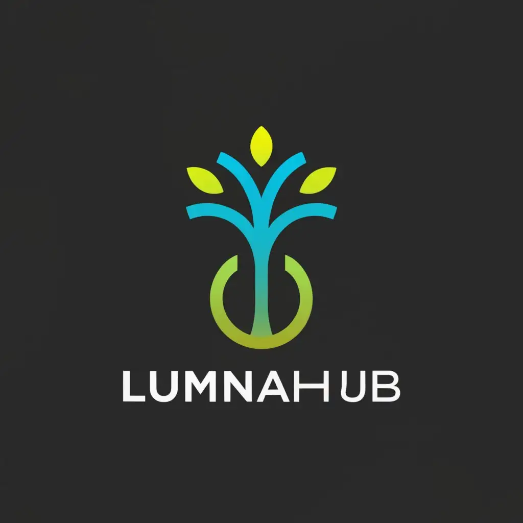 a logo design,with the text "LuminaHub", main symbol:Lamp Tree,Moderate,be used in Technology industry,clear background